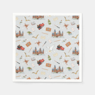 Harry Potter Hogwarts-mönster Baby Shower Pappersservett
