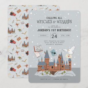Harry Potter Hogwarts slott 1:a födelsedag Inbjudningar