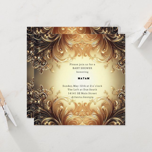 Harry Potter | Hogwarts slott Baby Shower Inbjudningar (Fram/Back In Situ)