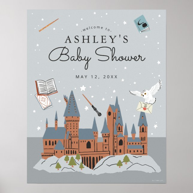 Harry Potter | Hogwarts slott Baby Shower Poster (Framsidan)