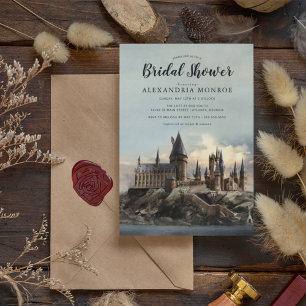 Harry Potter Hogwarts slott Bröllopsdusch Inbjudningar