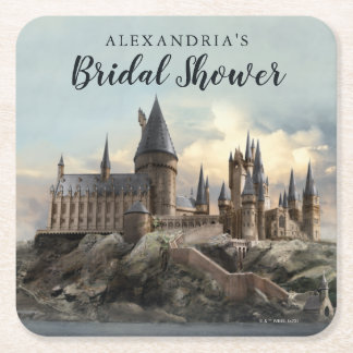 Harry Potter | Hogwarts Slott Bröllopsdusch Underlägg Papper Kvadrat