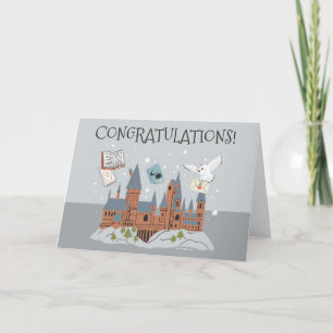 Harry Potter Hogwarts Slott Grattis Kort