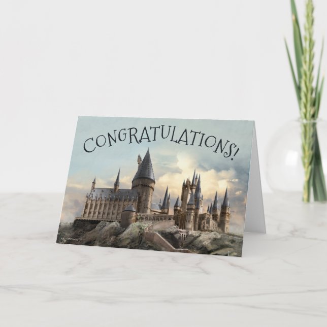 Harry Potter Hogwarts slott Grattis Kort (Framsida)