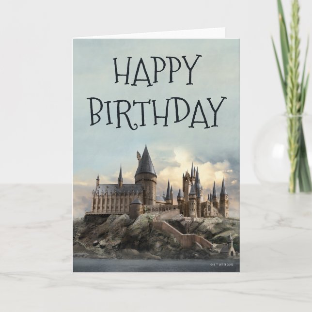 Harry Potter Hogwarts slott Grattis på födelsedage Kort (Framsida)