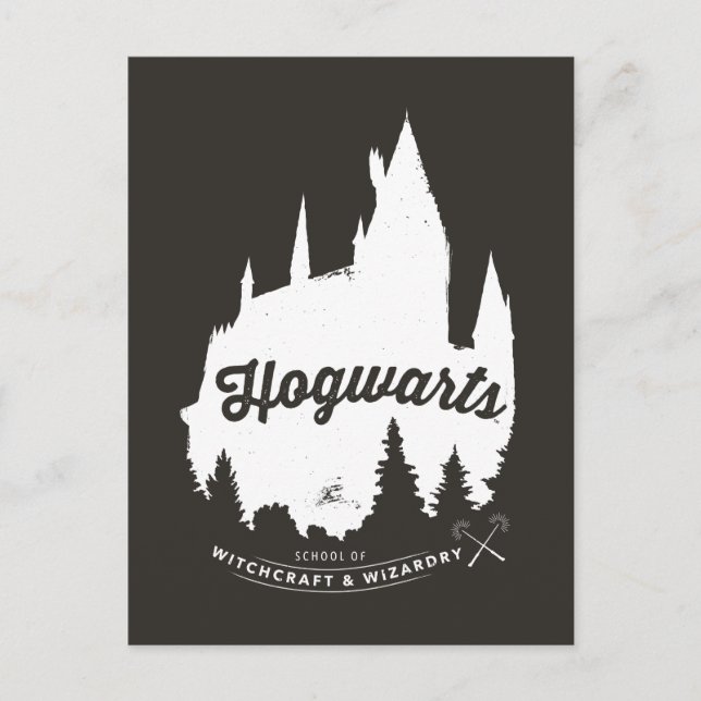 Harry Potter | HOGWARTS™ Slott Typography Vykort (Framsida)