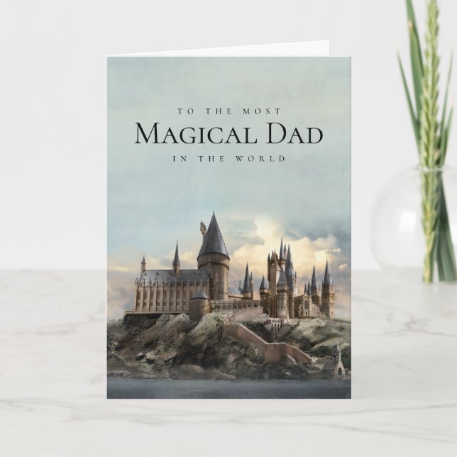 Harry Potter Hogwarts Slottet Fars Dag Kort (Framsida)