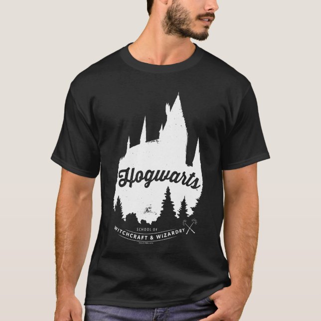 Harry Potter | HOGWARTS™-slottets typografi T-shirt (Framsida)