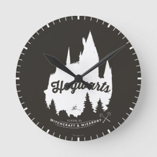 Harry Potter HOGWARTS™ slotttypografi Rund Klocka