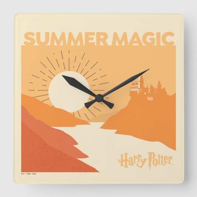 HARRY POTTER™ | HOGWARTS™ Summer Magic Fyrkantig Klocka (Framsida)