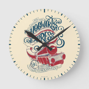 Harry Potter   Hogwarts uttrycklig typografi Rund Klocka