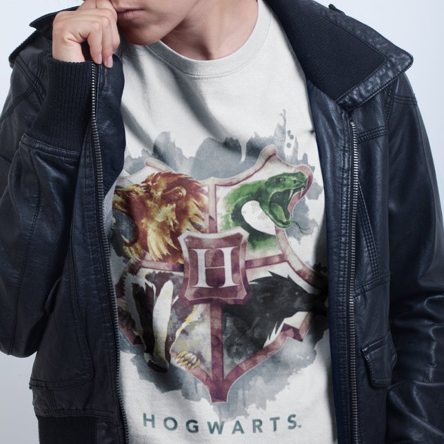 Harry Potter | HOGWARTS™ Vapen Akvarell T-shirt (Skapare uppladdad)
