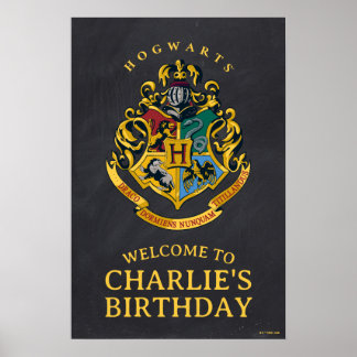 Harry Potter Hogwarts-vapen födelsedag Poster
