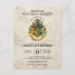 Harry Potter Hogwarts-vapen födelsedag  Vykort