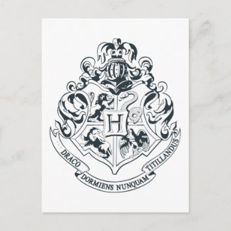 Harry Potter | Hogwarts vapen - Svart och Vitt Vykort