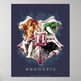 Harry Potter | HOGWARTS™-vapen vattenfärg Poster