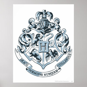 Harry Potter   Hogwarts vapensköld - Blå Poster