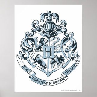 Harry Potter | Hogwarts vapensköld - Blå Poster