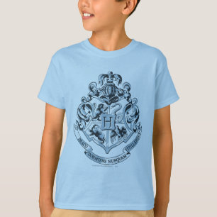 Harry Potter Hogwarts vapensköld - blått T-shirt