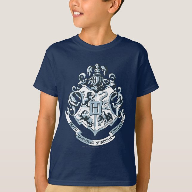 Harry Potter | Hogwarts vapensköld - blått Tee (Framsida)