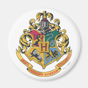 Harry Potter   Hogwarts vapensköld - full färg Magnet