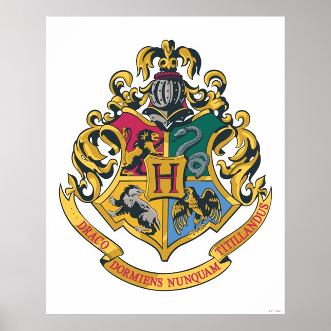 Harry Potter | Hogwarts vapensköld - full färg Poster (Framsidan)