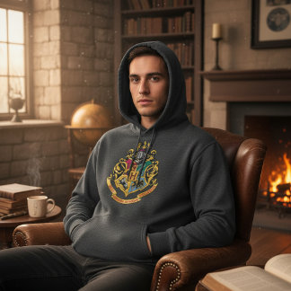 Harry Potter | Hogwarts vapensköld - full färg Sweatshirt Med Luva