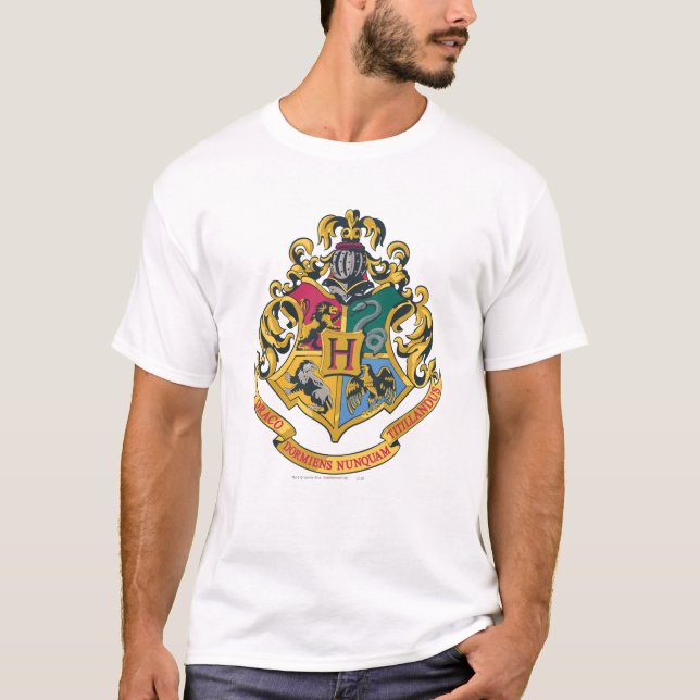 Harry Potter | Hogwarts vapensköld - full färg T-shirt (Framsida)