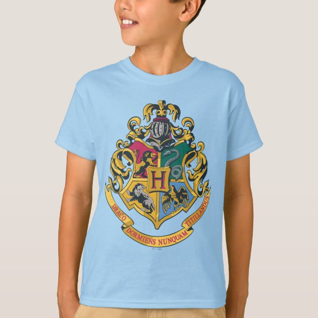 Harry Potter | Hogwarts vapensköld - full färg Tee (Framsida)