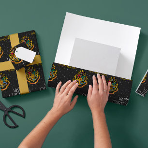 Harry Potter Hogwarts vapensköld - God Jul Presentpapper