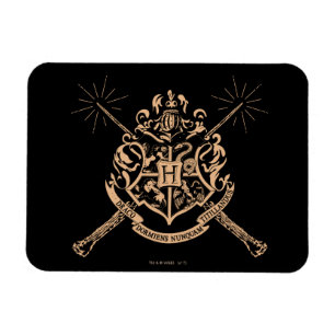 Harry Potter Hogwarts-Vapensköld över Trollspön Magnet
