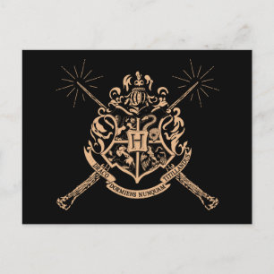 Harry Potter   Hogwarts-Vapensköld över Trollspön Vykort