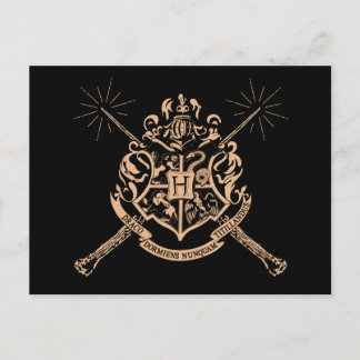 Harry Potter | Hogwarts-Vapensköld över Trollspön Vykort