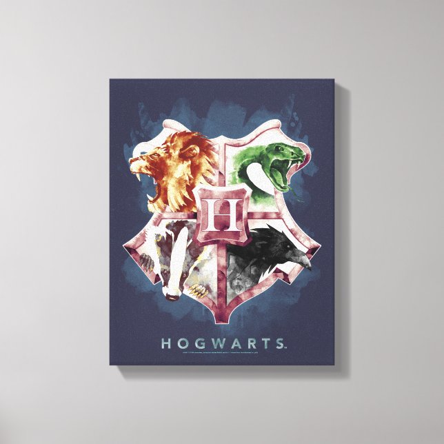 Harry Potter | HOGWARTS™ Vapensköld Vattenfärg Canvastryck (Framsida)