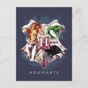 Harry Potter   HOGWARTS™ vapensköldvattenfärg Vykort