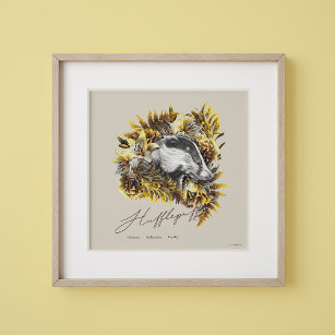 HARRY POTTER™ HUFFLEPUFF™ Blommigt Graphics Poster