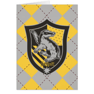 Harry Potter Hufflepuff House Pride Vapensköld Hälsningskort