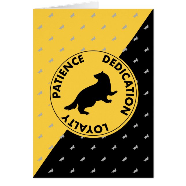 Harry Potter | HUFFLEPUFF™ House Traits Graphic Hälsningskort (Framsidan)