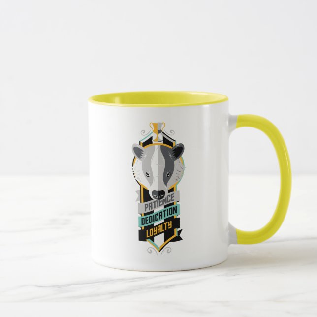 Harry Potter | HUFFLEPUFF™ husdrag Sigil Mugg (Höger)