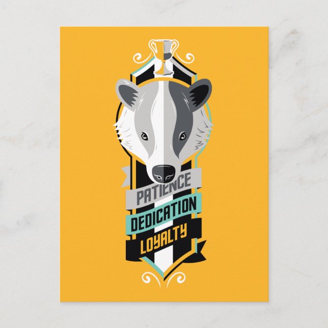 Harry Potter | HUFFLEPUFF™ husdrag Sigil Vykort (Framsida)