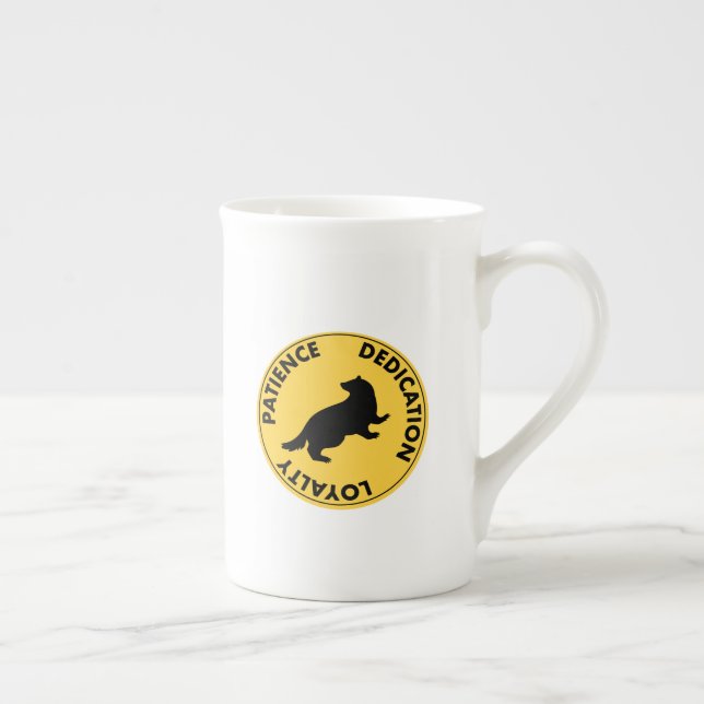 Harry Potter | HUFFLEPUFF™ Husegenskaper Grafik Benporslin Mugg (Höger)