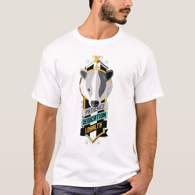 Harry Potter | HUFFLEPUFF™ Husets egenskaper sigil Tee (Framsida)