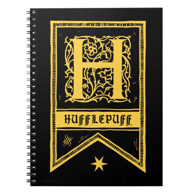 Harry Potter | Hufflepuff Monogram Banner Anteckningsbok (Framsidan)