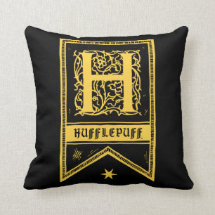 Harry Potter   Hufflepuff Monogram Banner Kudde