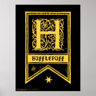 Harry Potter | Hufflepuff Monogram Banner Poster