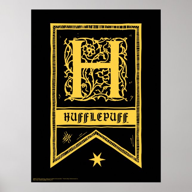 Harry Potter | Hufflepuff Monogram Banner Poster (Framsidan)