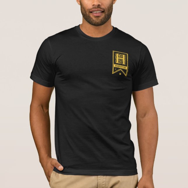 Harry Potter | Hufflepuff Monogram Banner T-shirt (Framsida)