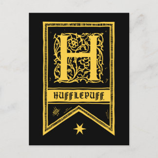 Harry Potter | Hufflepuff Monogram-banner Vykort