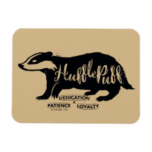Harry Potter HUFFLEPUFF™ Silhouette Typografi Magnet