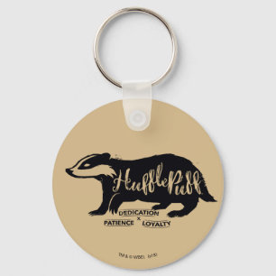Harry Potter HUFFLEPUFF™ Silhouette Typografi Nyckelring